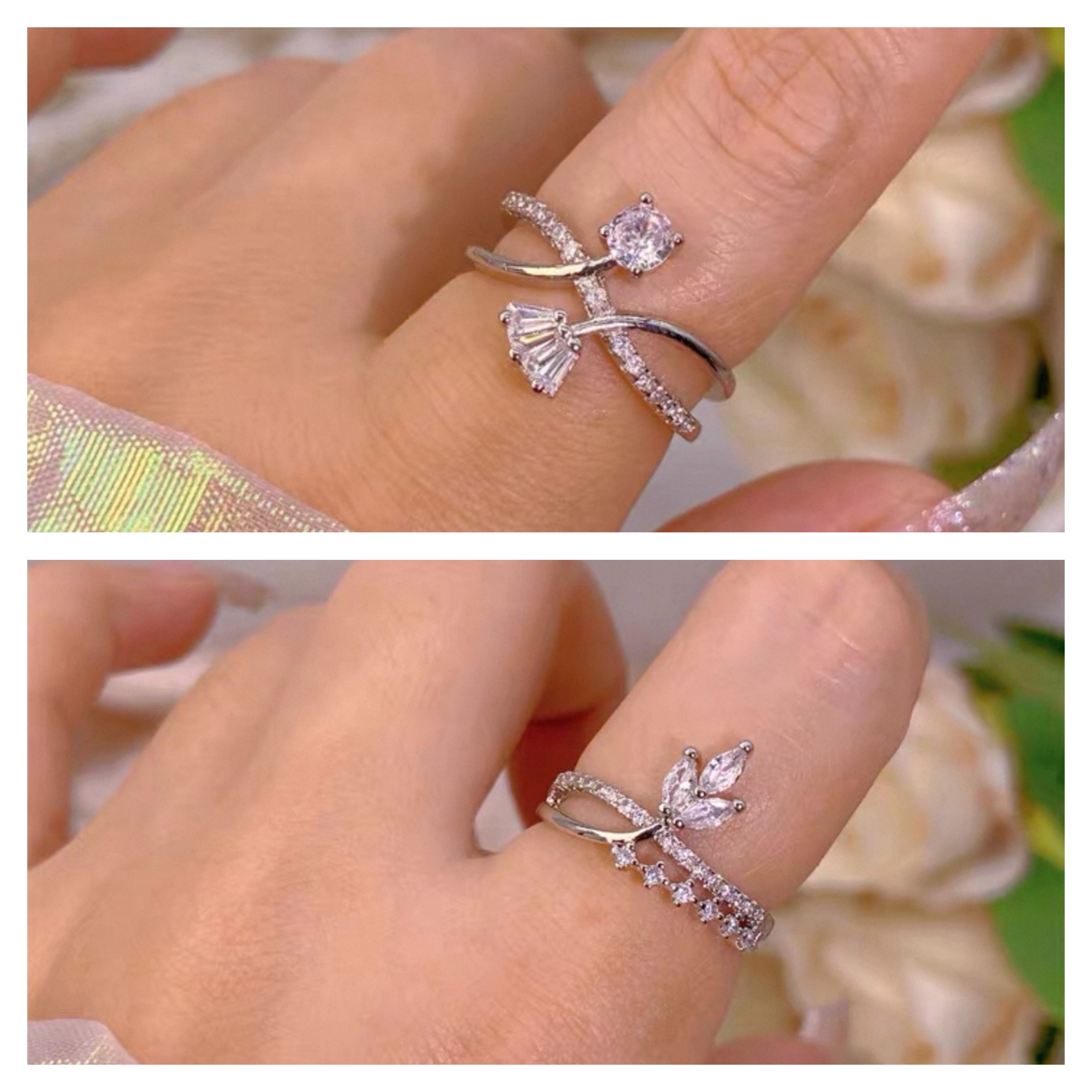 真金电镀轻奢开口可调节戒指