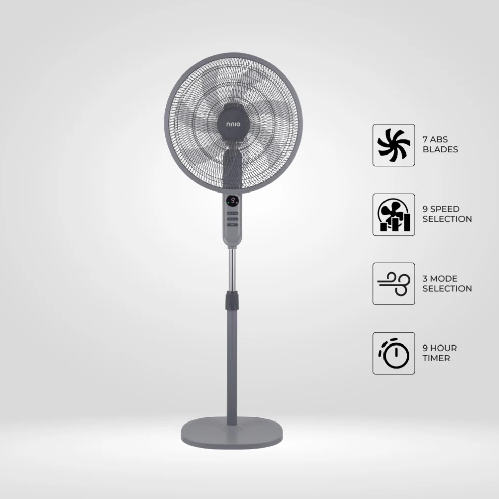 18" BLDC Motor Stand Fan with Remote Control, 9 Speed, 3 Mode (N1840DCSFR)