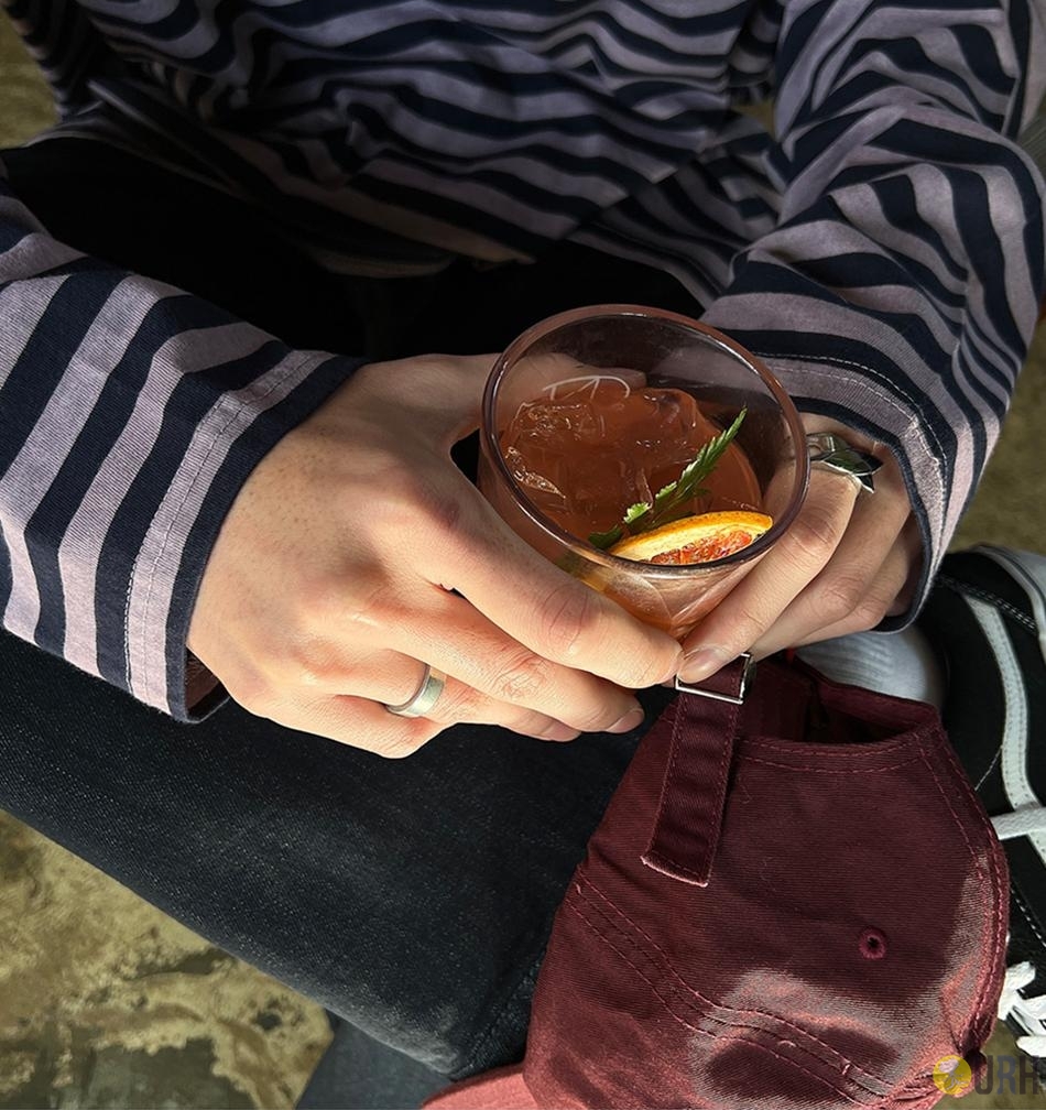 【100%保證韓國直送】復古染色橫條紋口袋寬版長袖上衣 [3 color] RG165834