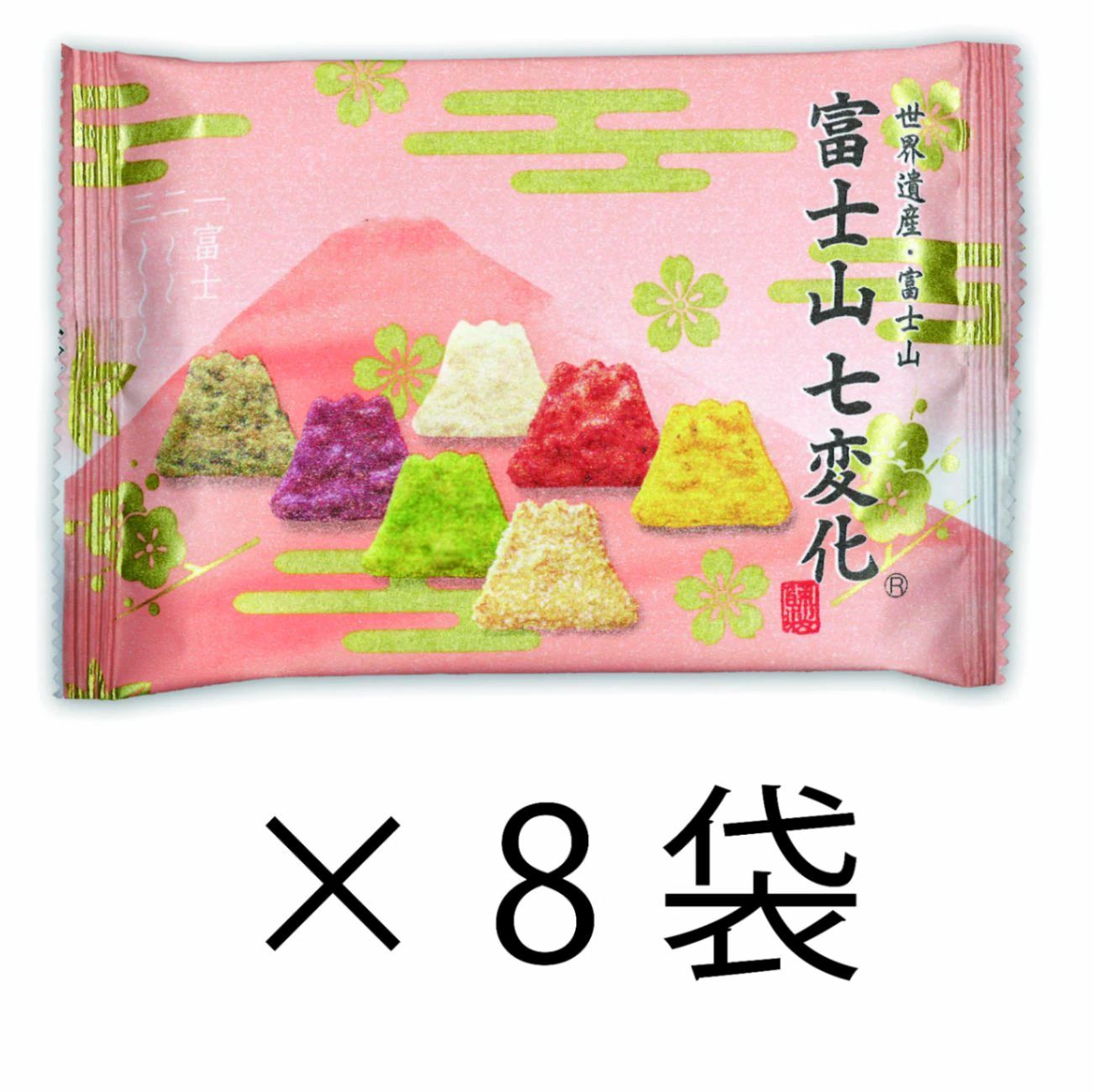 日本製 富士山七變煎餅禮盒(7枚 x 8袋)