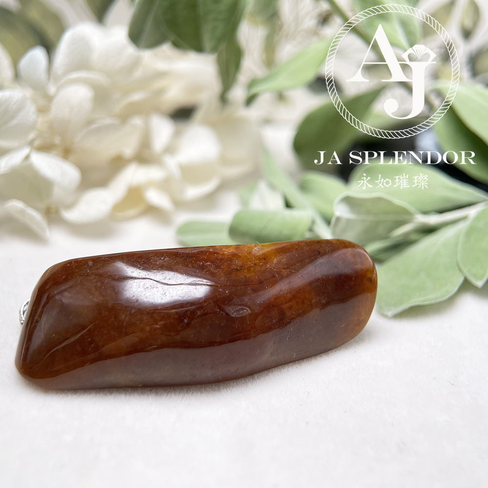 JNK 303 天然翡翠A玉-特色巧雕紅翡【鼠】鴻運數錢招財進寶18K吊墜