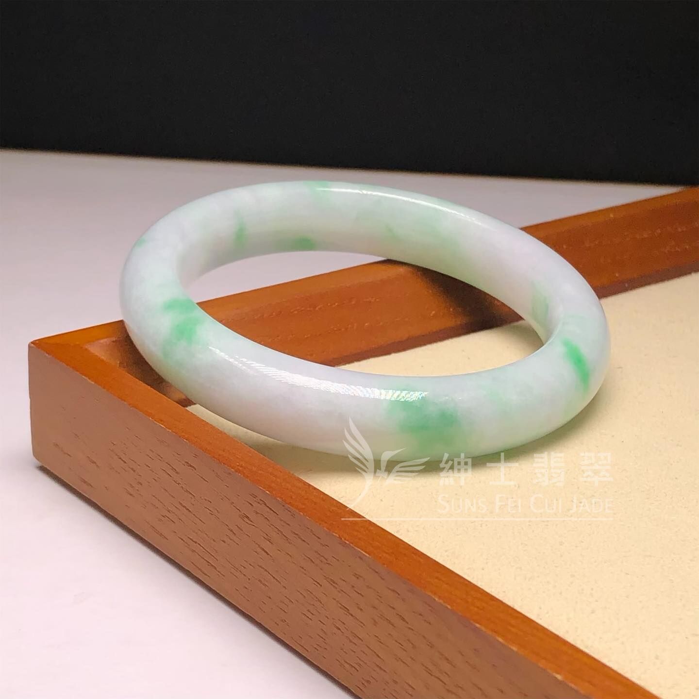 白底青福鐲55.8mm