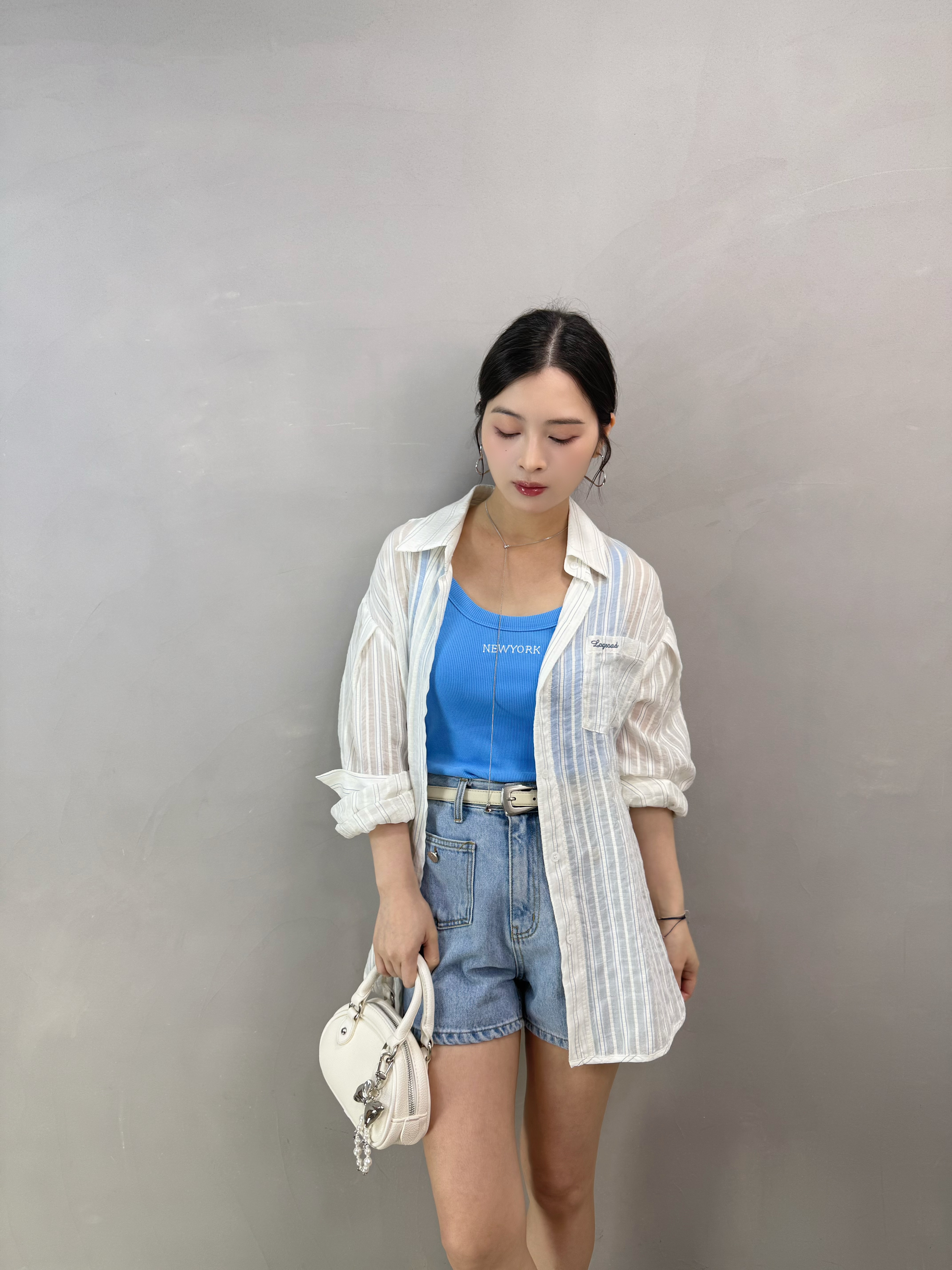 R72 刺繡NY 暗紋吊帶