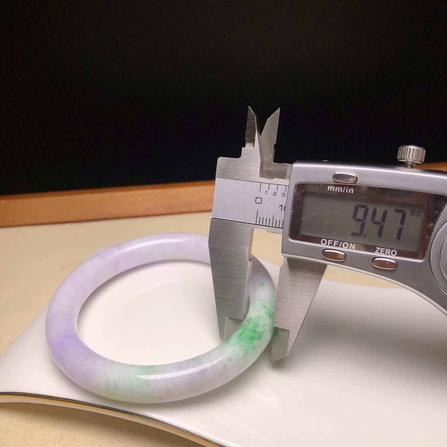 紫底飄翠手鐲55.3mm