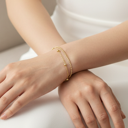 Boccia Titanium 03050-02 Bracelet 鈦金屬 /  鍍金手鏈 