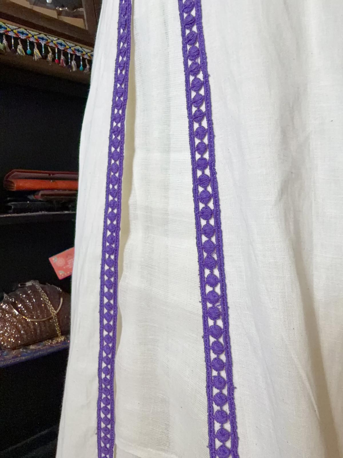 Purple Emb. Sleeveless OP 31"-44" #1459