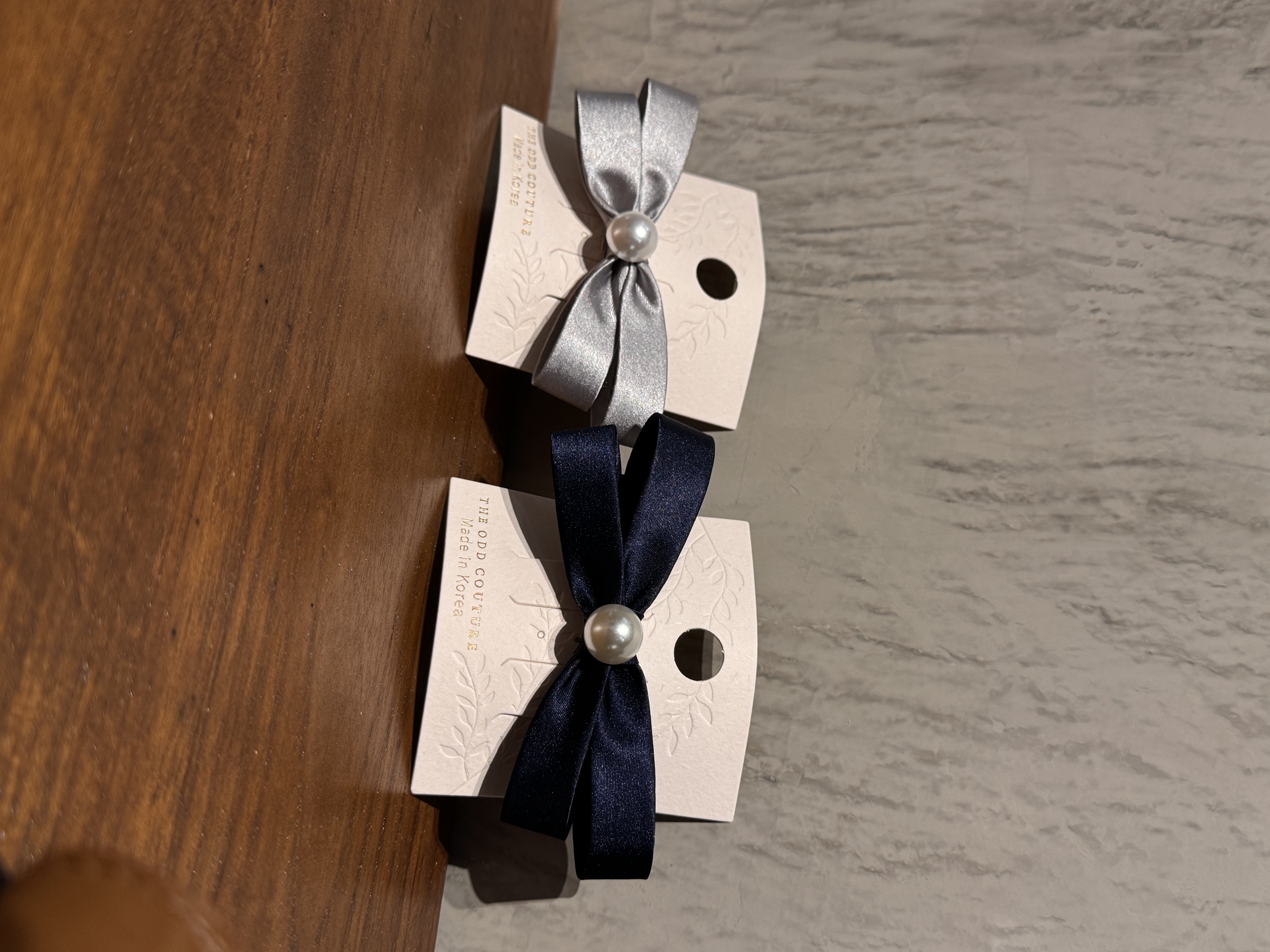 Ribbon With Pearl Bow Hair Clip