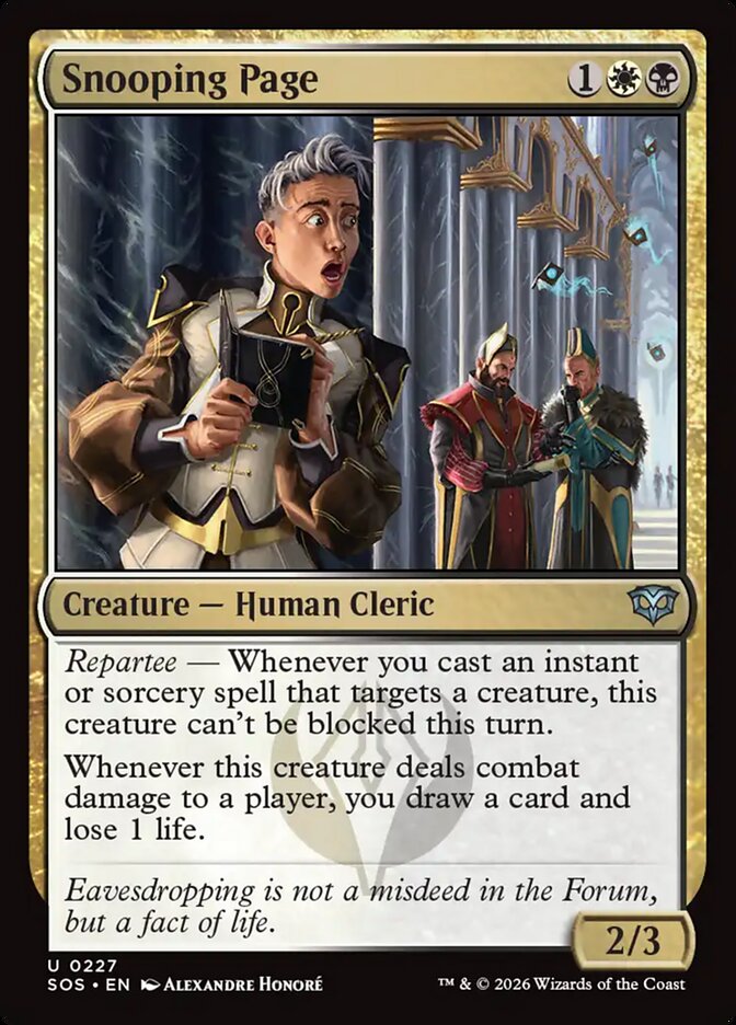 [EN] [Foil] Snooping Page [SOS-227] U