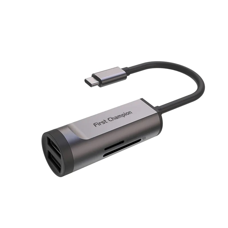 First Champion USB-C 集線器 - 4合1 with USB-A & Card Reader TCH-42U3CR