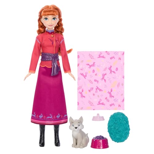 Mattel Disney Frozen 魔雪奇緣 Anna 安娜公主與小狼寶寶公仔套裝｜Animals of Arendelle 角色扮演玩具｜3歲以上