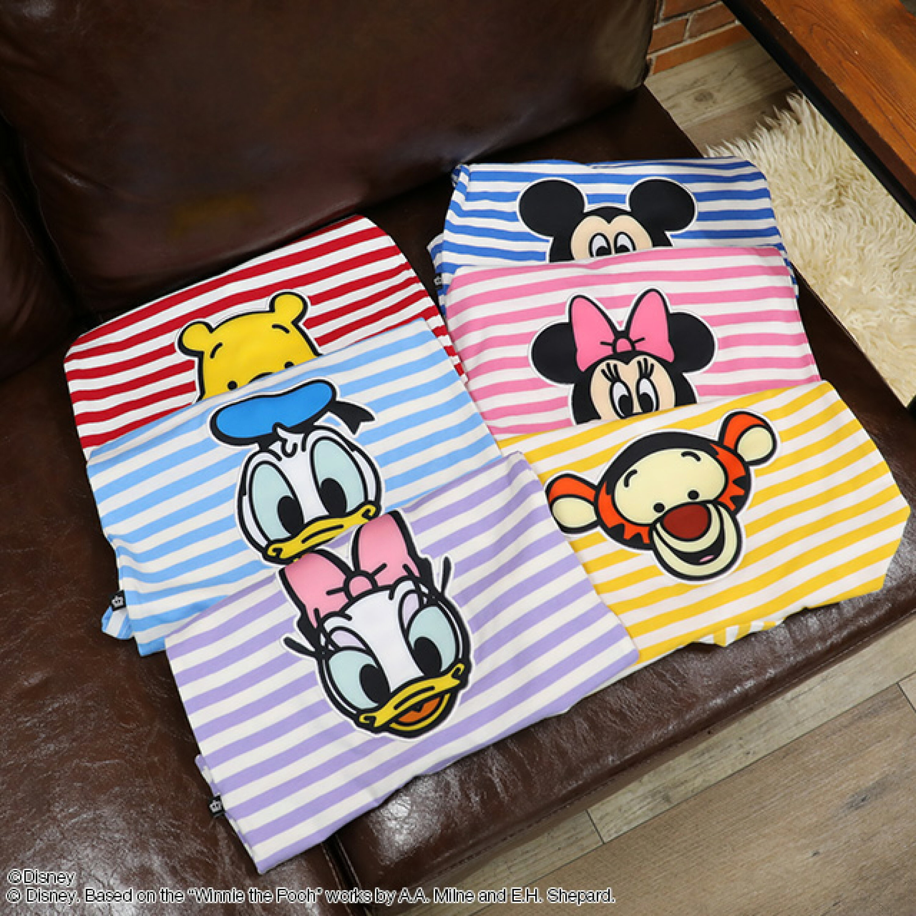 🇯🇵預訂 日本直送🇯🇵Babydoll x Disney六色臀部人物大貼花條紋短袖連身服