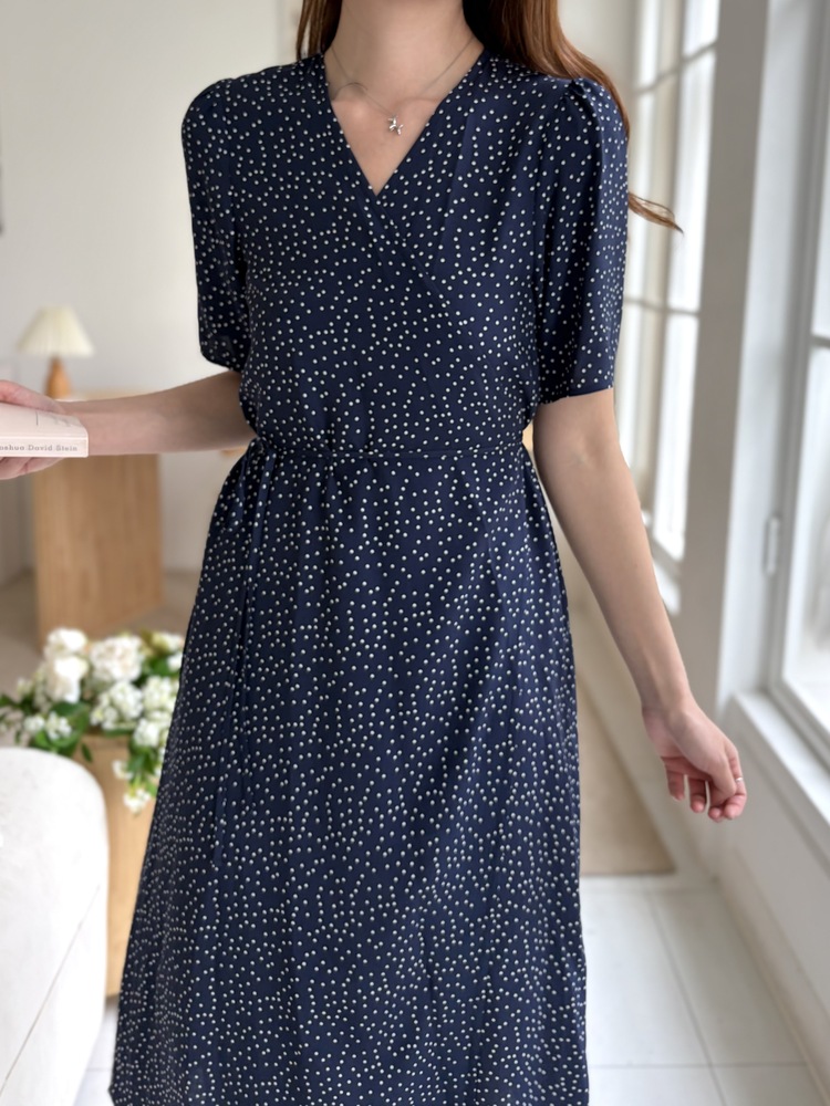 [限量!!] Isa Dotted Wrap Dress