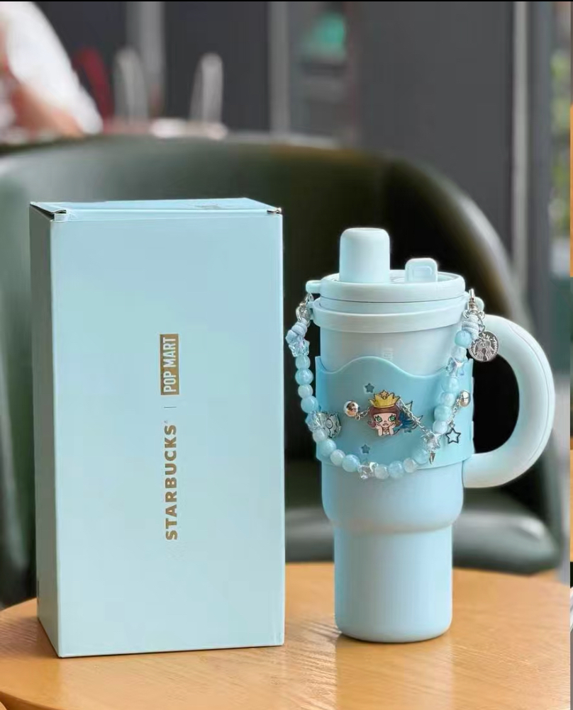 Starbucks中國限定 X Popmart   Molly20週年星Molly洞洞不鏽鋼杯 1170ml  