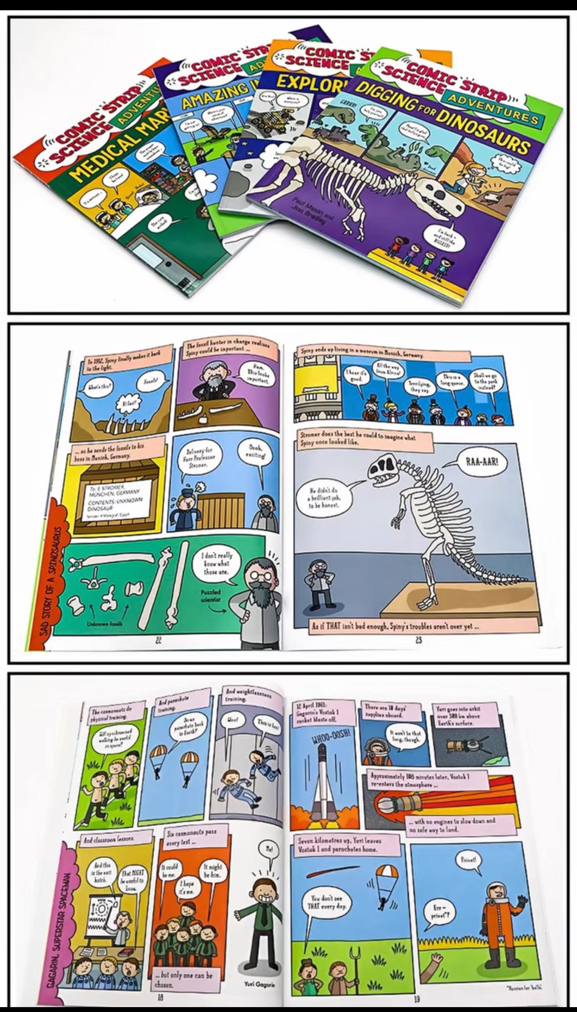 ''COMIC STRIP" SCIENCE ADVENTURES DIGGING FOR DINOSAURS