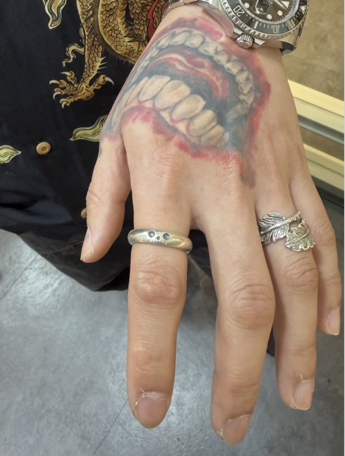 Vantique FUNNY SKULL RING/L