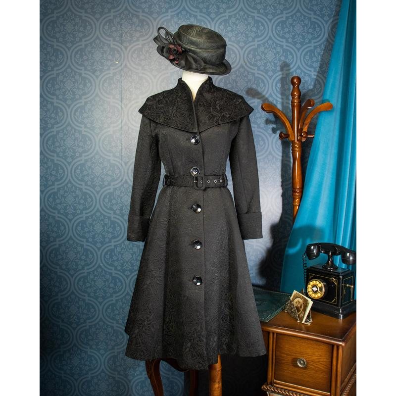 (SOLD OUT)Limited Edition - Edwardian Lady Winter Walking Coat Jacket - Black (FM163)