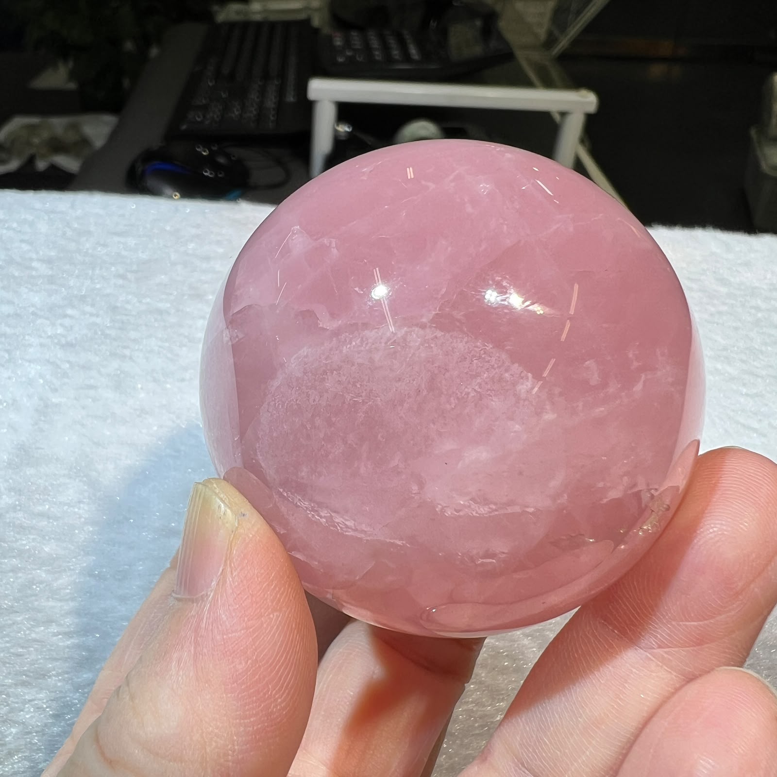 粉晶球 5.2cm+/- (不連座)#CA0063