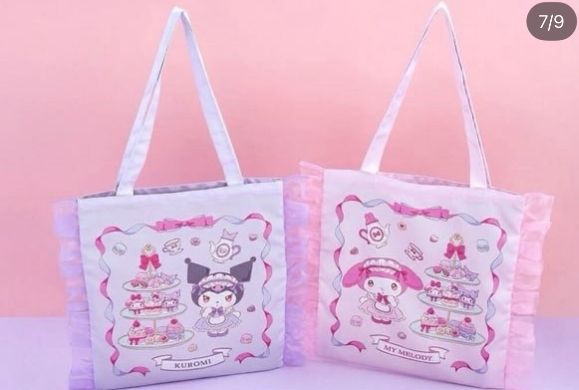 清貨特價現貨 日本Sanrio一番賞 Kuromi/ Melody手挽袋