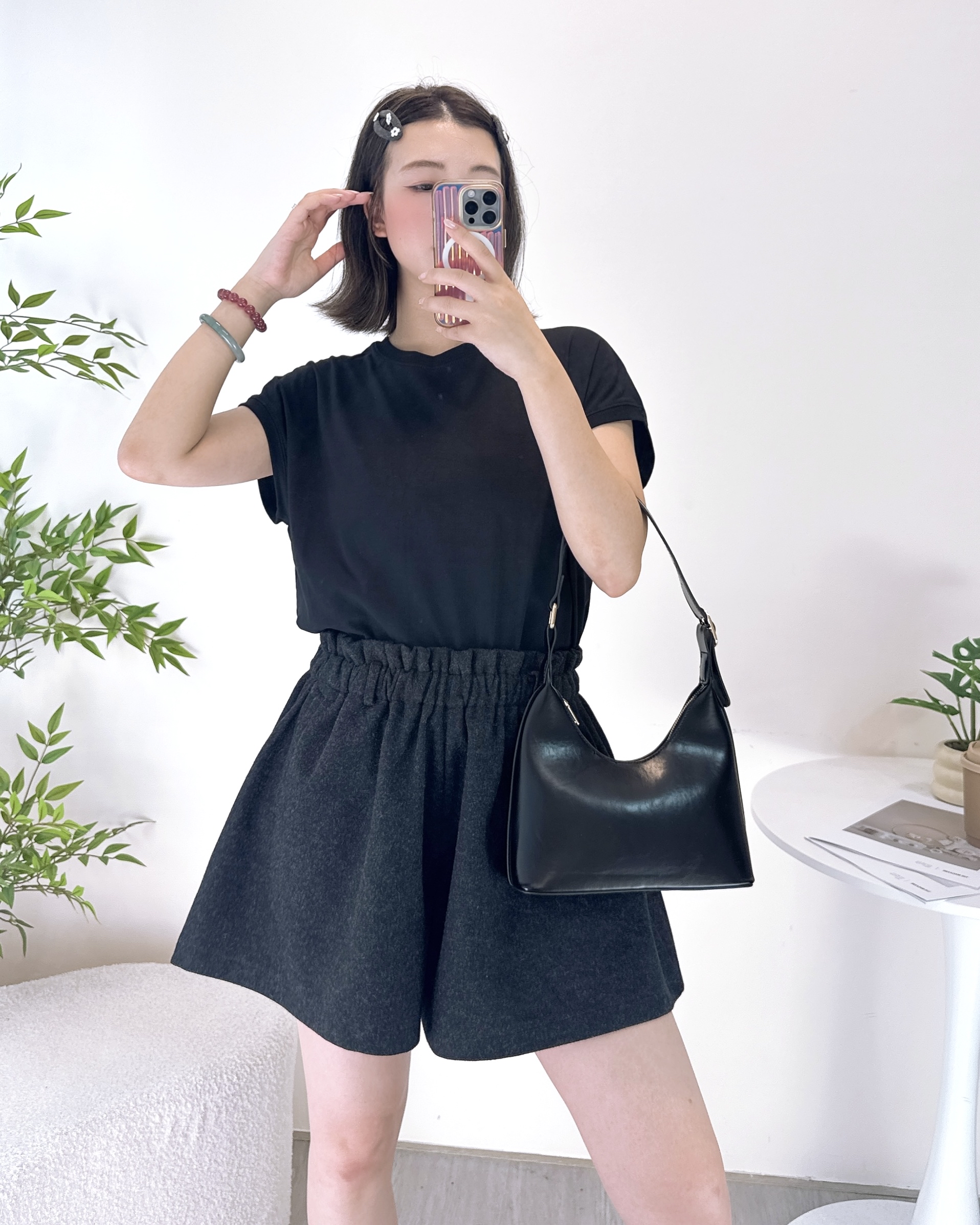 彈性純棉雞翼袖淨色上衣 8色