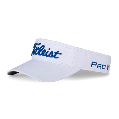 TITLEIST TOUR PERFORMANCES VISOR 職業無頂帽 - 白底藍字