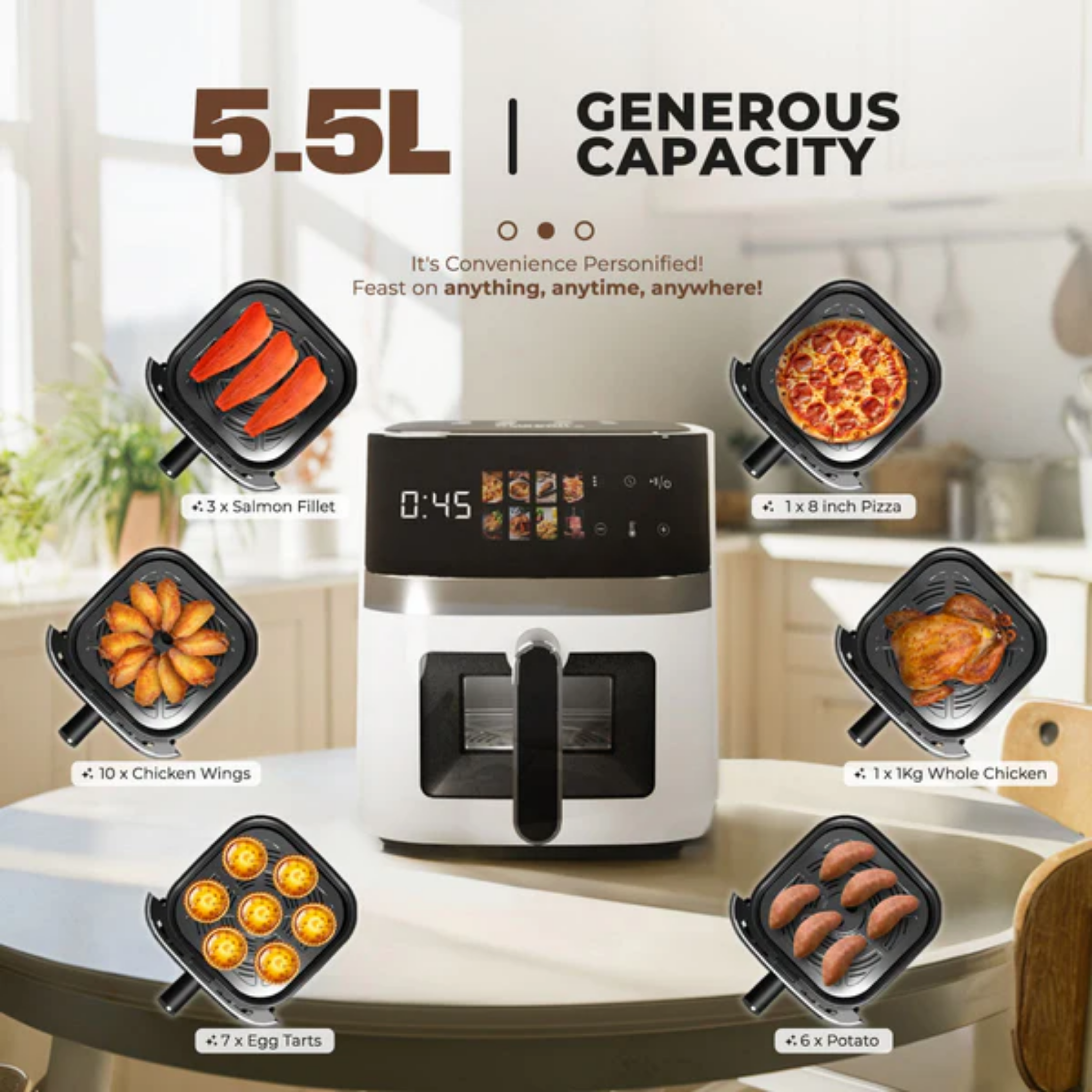 Russell Taylors 5.5L 3D Visionary Digital Air Fryer (Z5i)