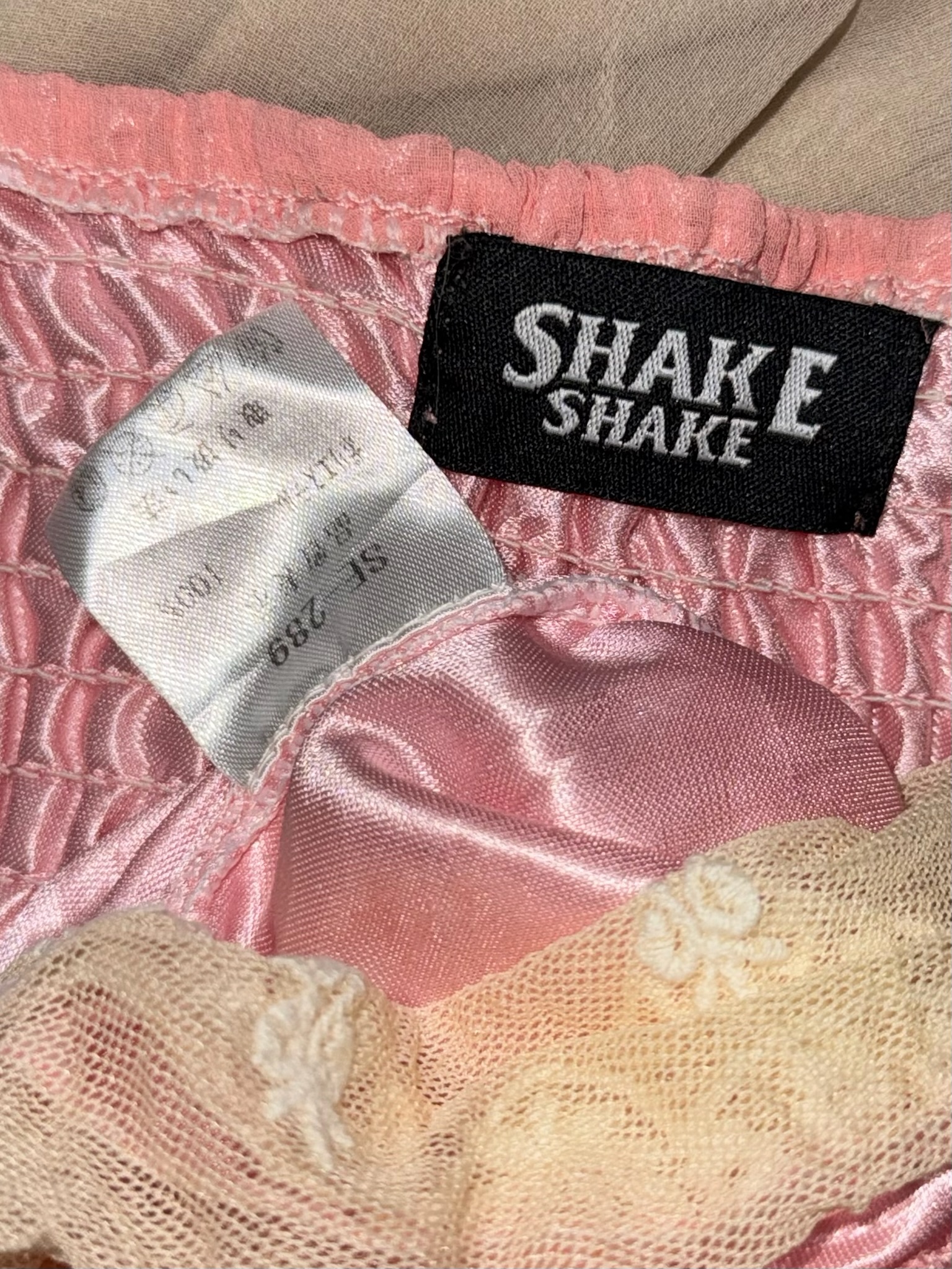 Pink Tiered Chiffon Cami Top with Rhinestone Accents and Thin Straps