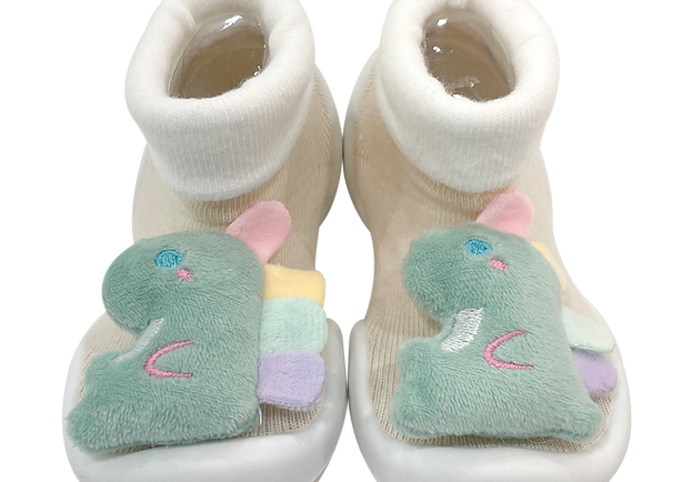 GGOMOOSIN 幼兒學行襪鞋 - Pastel Dino