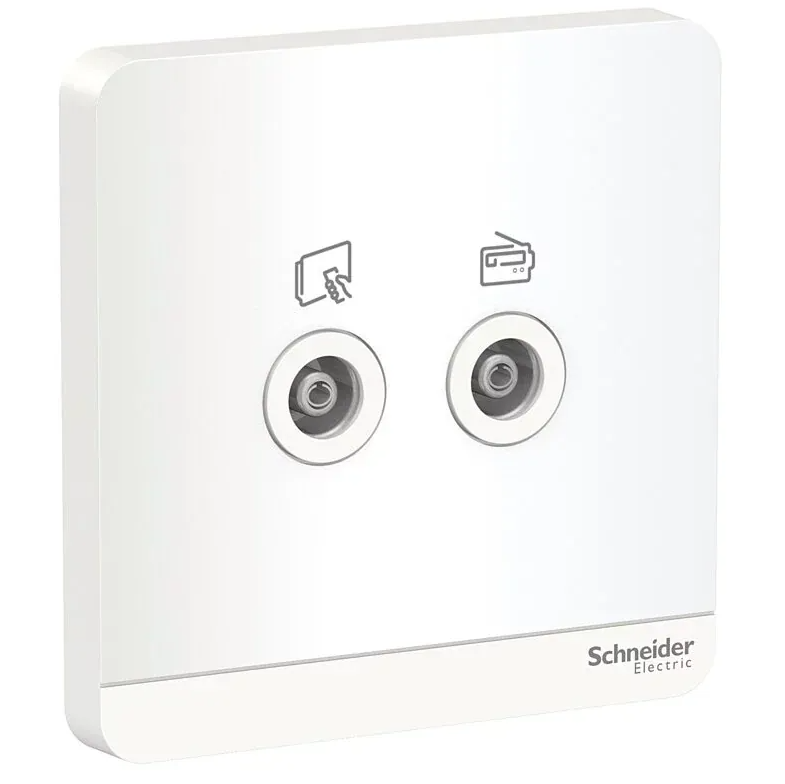 Schneider 施耐德 奐尚 兩位電視/收音機天線主板插座 E8332TVFMM_WG_C5