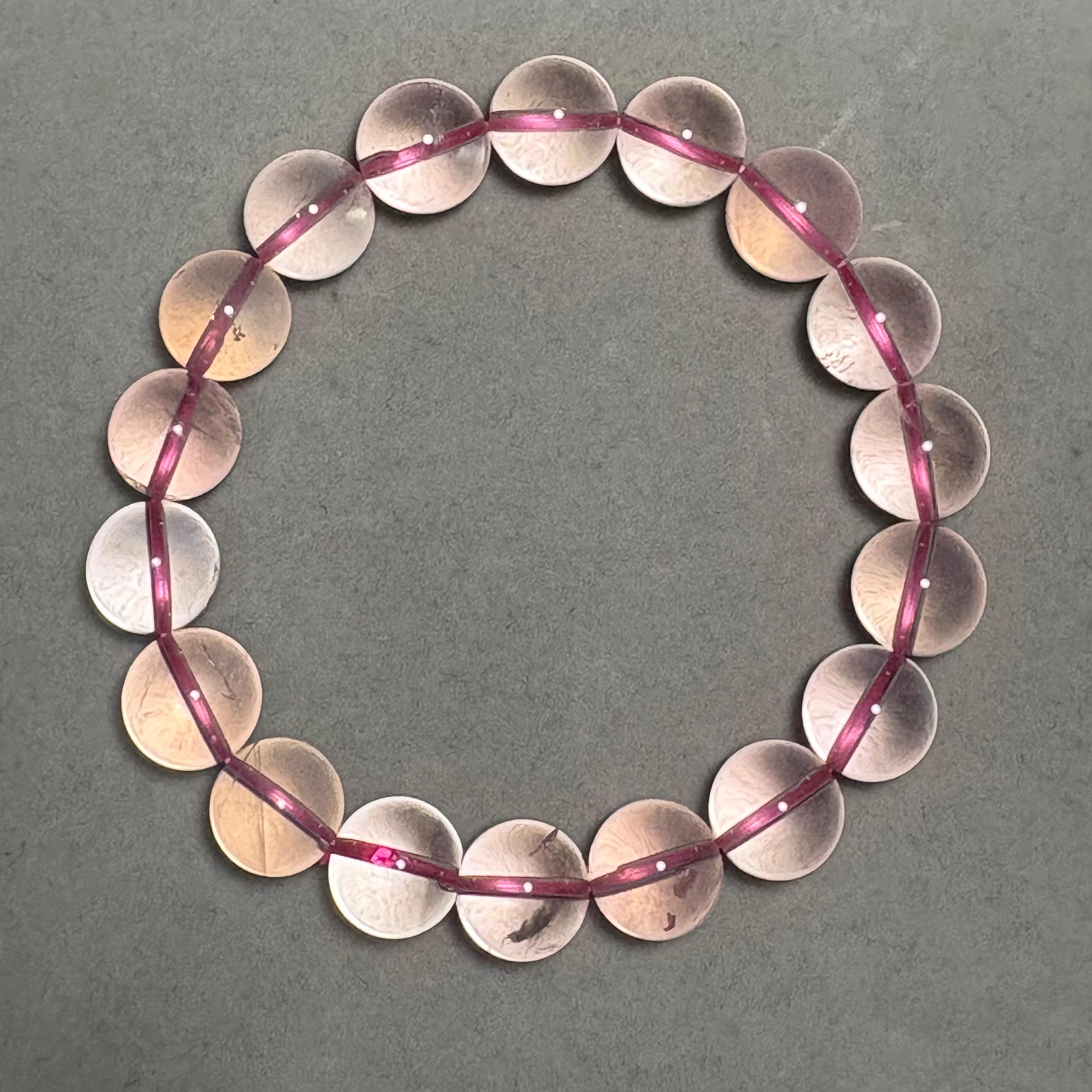 11.5mm星光粉晶手串 No. 2063