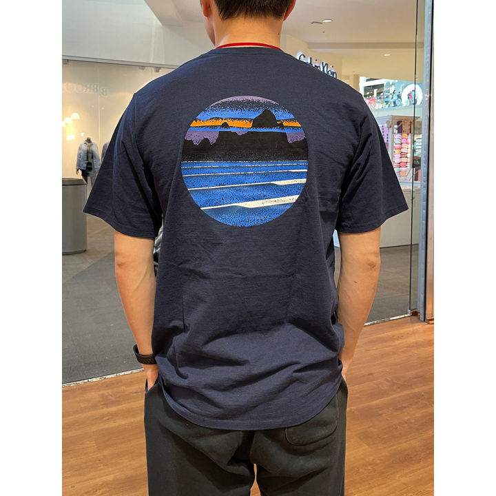 預訂 Pata gonia 夕陽山峰海浪短袖Tee