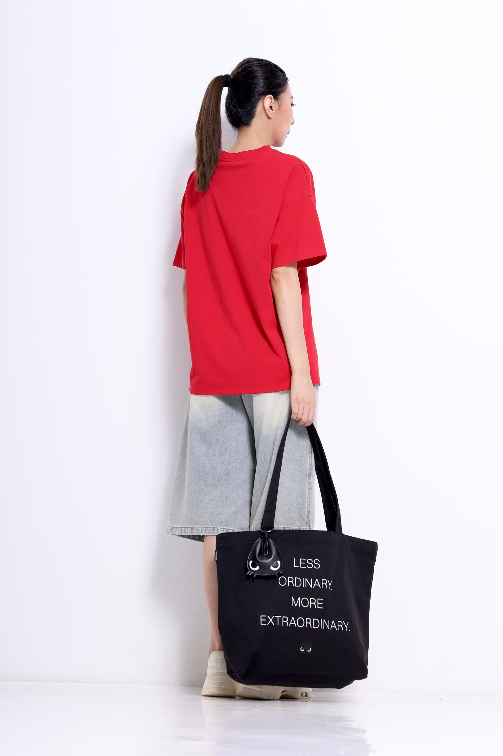 CB2662 OMO X LETTERS OVERSIZED TEE