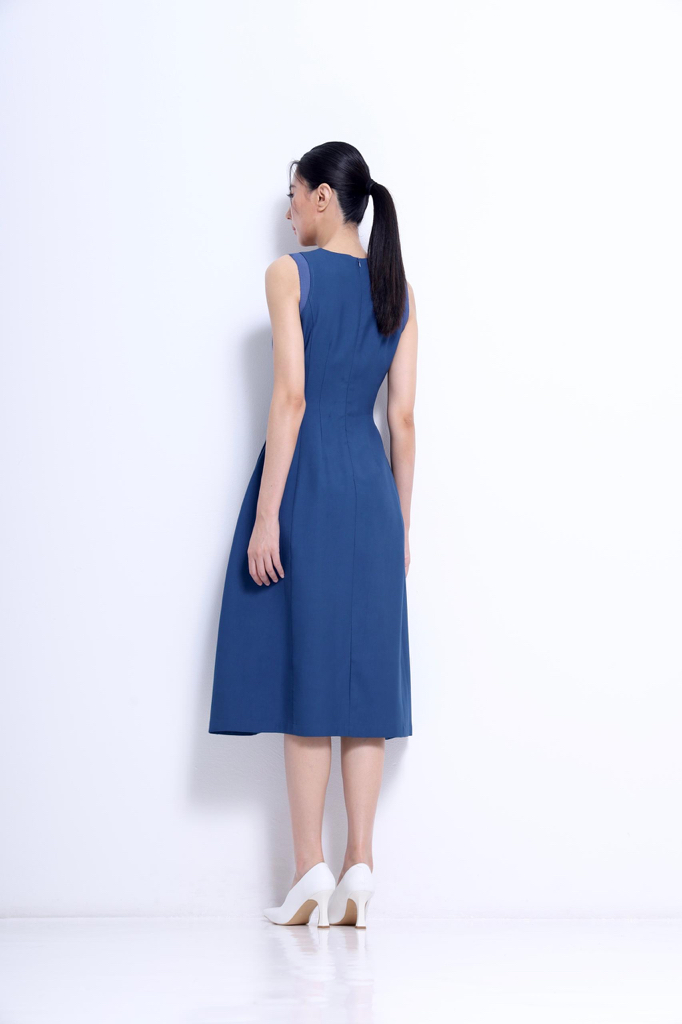 CD2159 Classic Fit & Flare Midi Dress