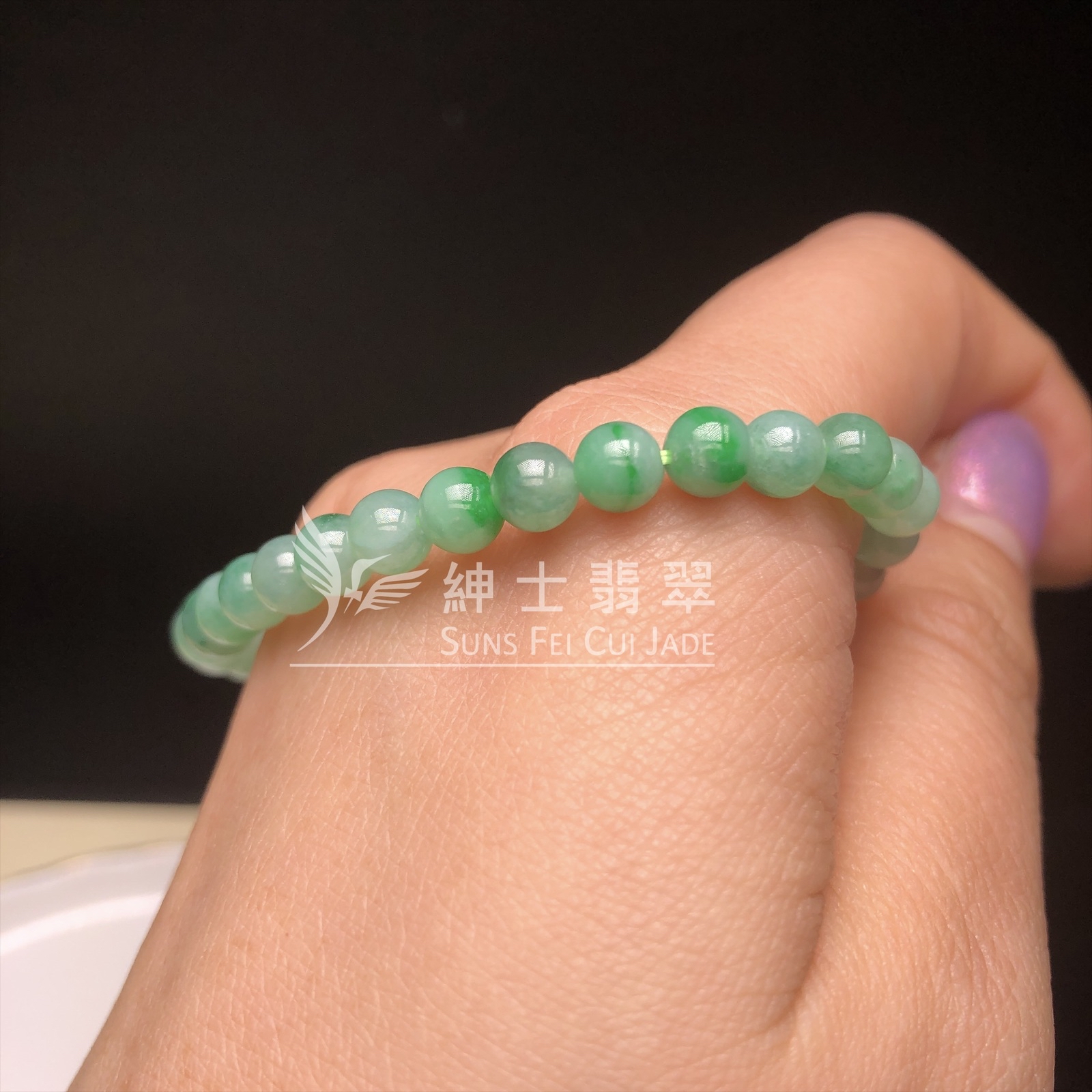 CA00607 漸變冰綠米珠串