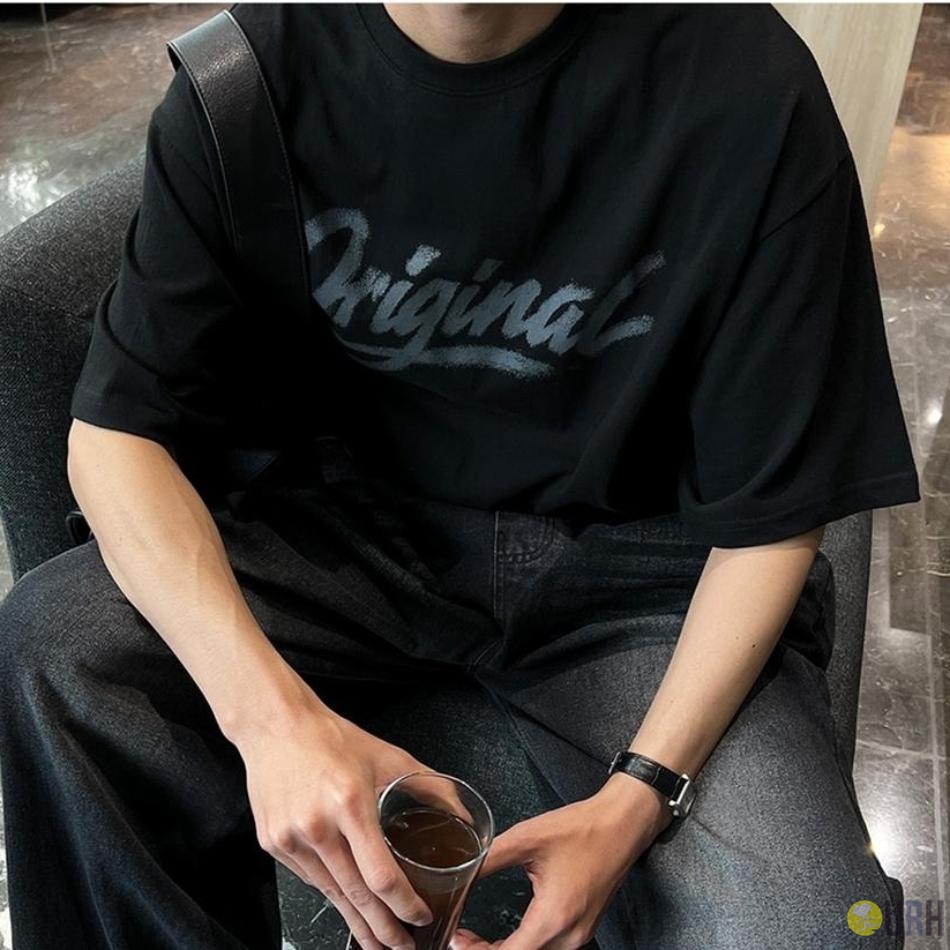 【100%保證韓國直送】韓系復古噴染水洗 Original 字母印花寬鬆短袖 Tee 👕 [4 color] RG114952