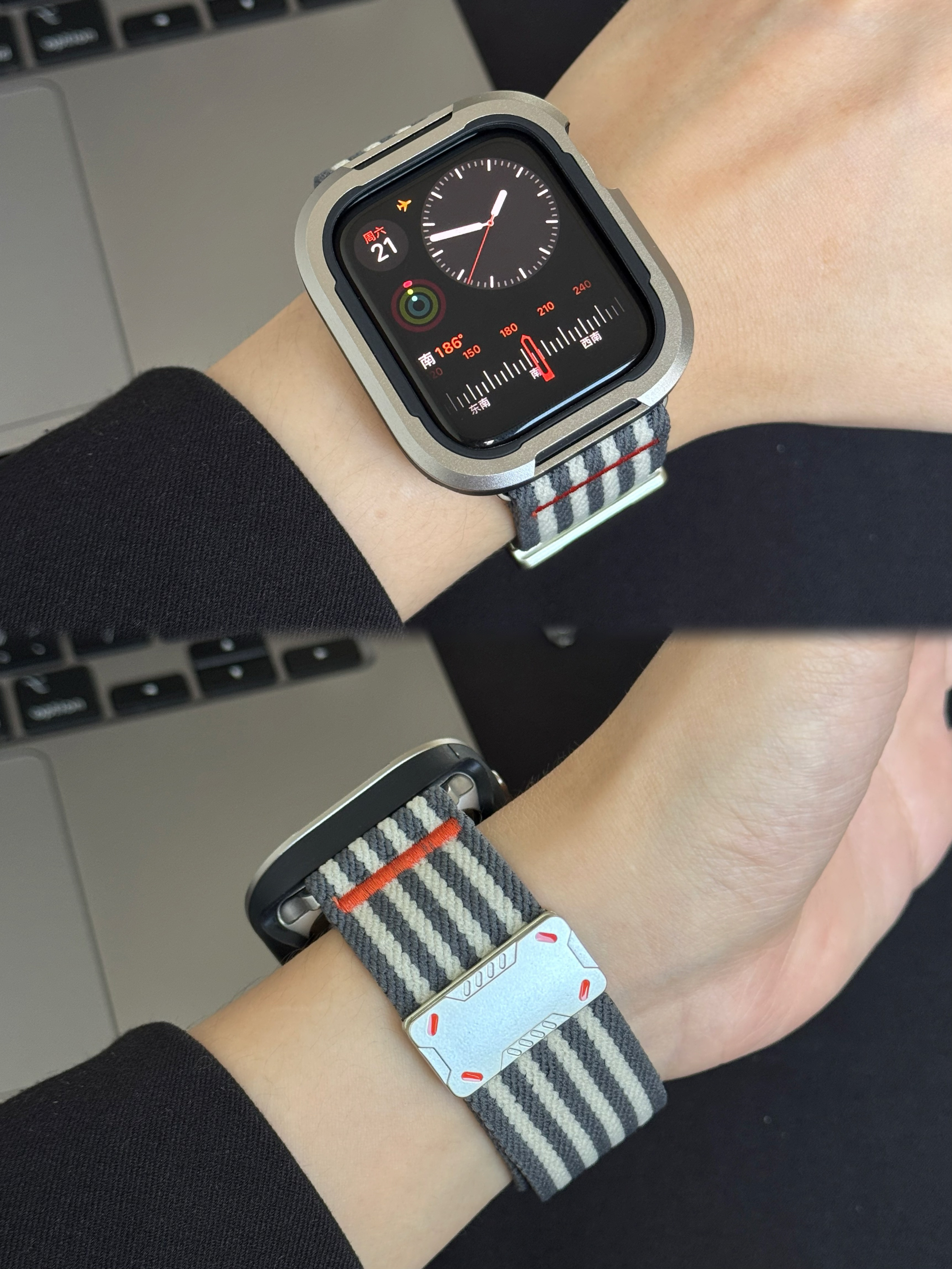 智能手錶帶 機甲工裝磁性扣系列