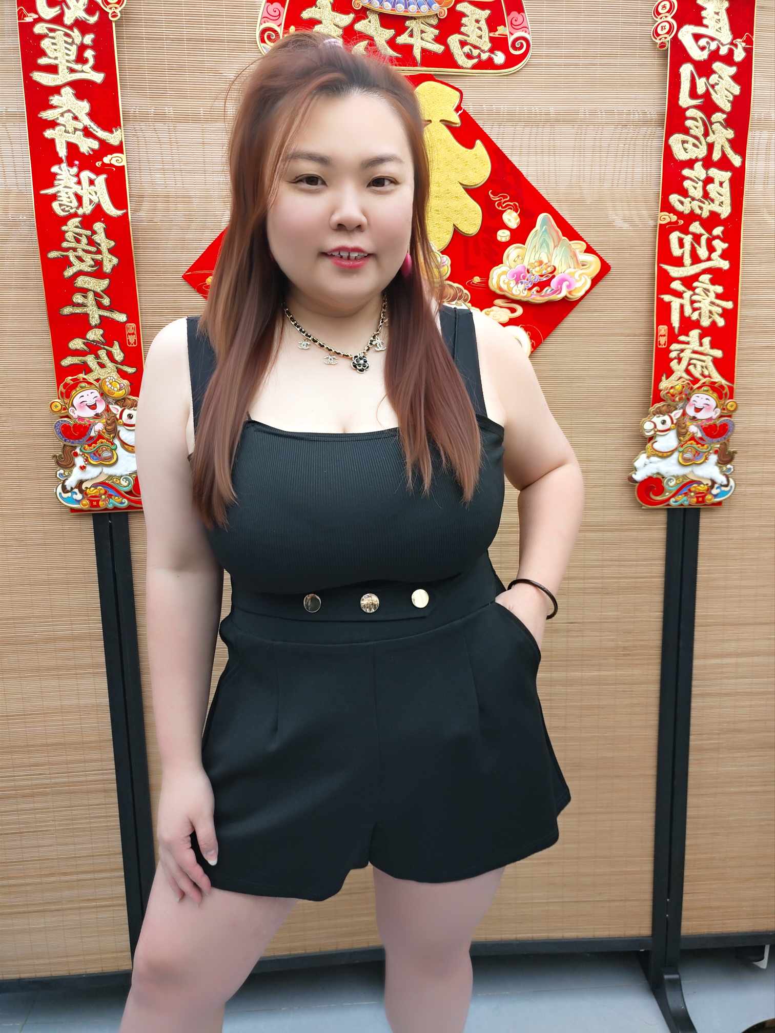 DDG17 6073(A08) 三金钮设计舒适短裤