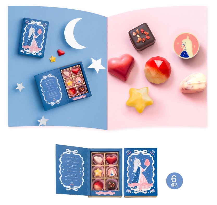日本 いちご姫と星にねがう夜系列 朱古力禮盒6件