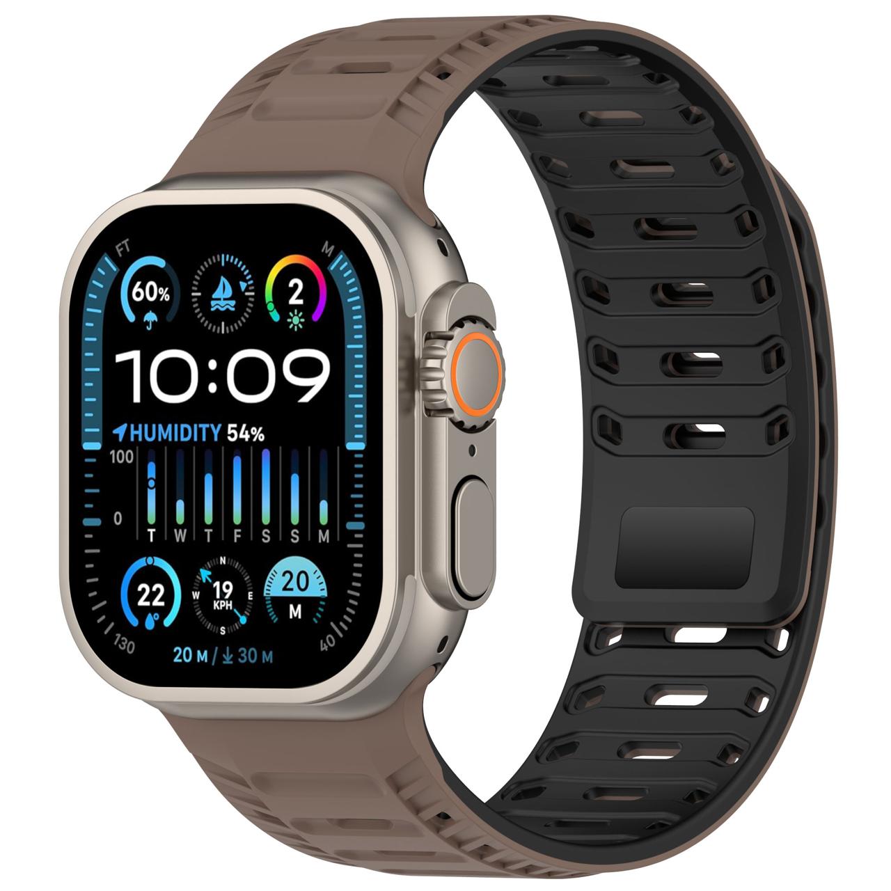 智能手錶帶 穿山盔甲磁吸矽膠