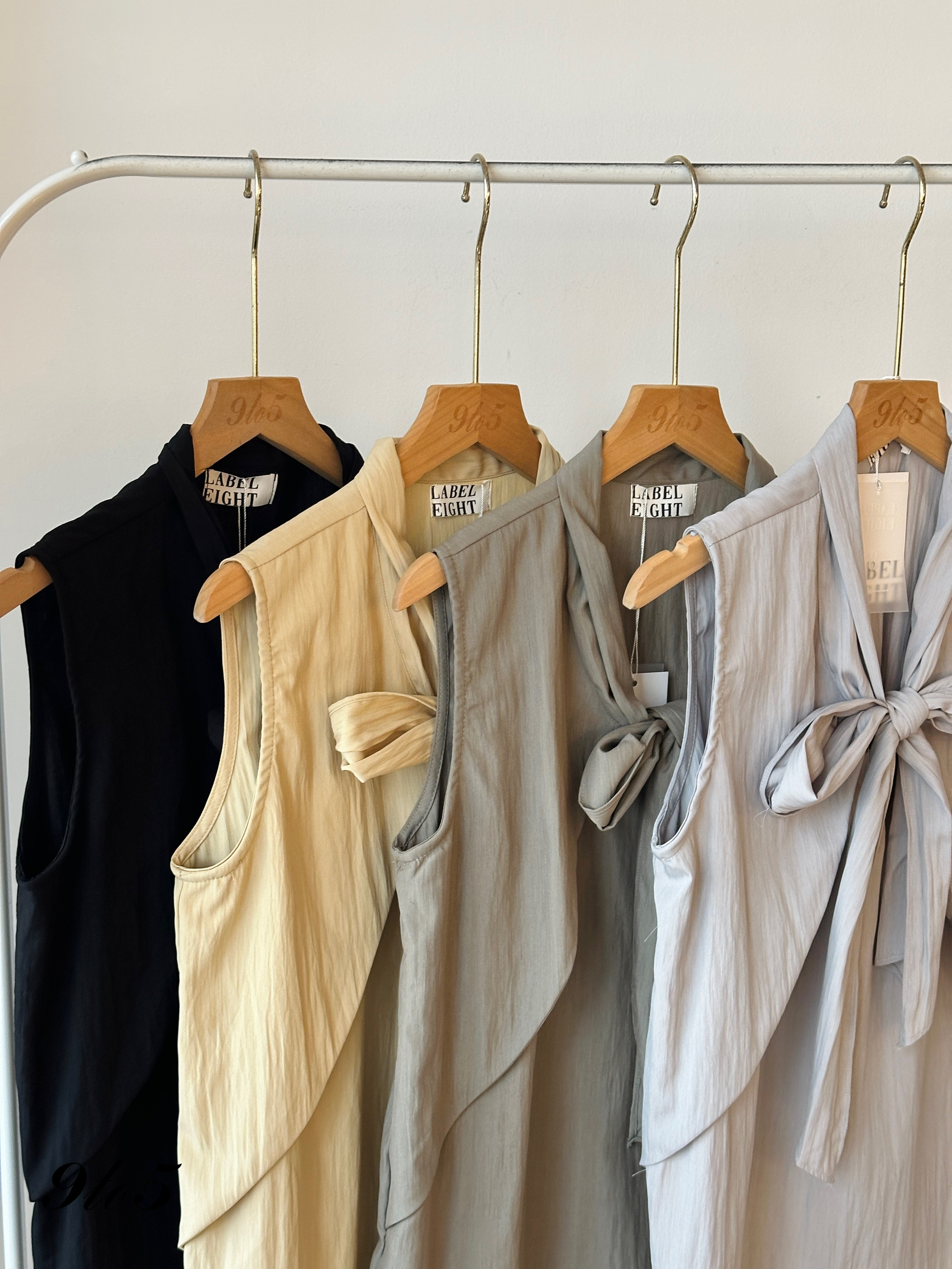 T3937 Sleeveless Bow-tie Top - 4 Colors