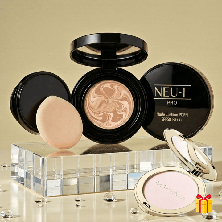 韓國NEU-F Pro PDRN玻色因氣墊SPF50+++12g+Refill+送日本3D定妝蜜粉