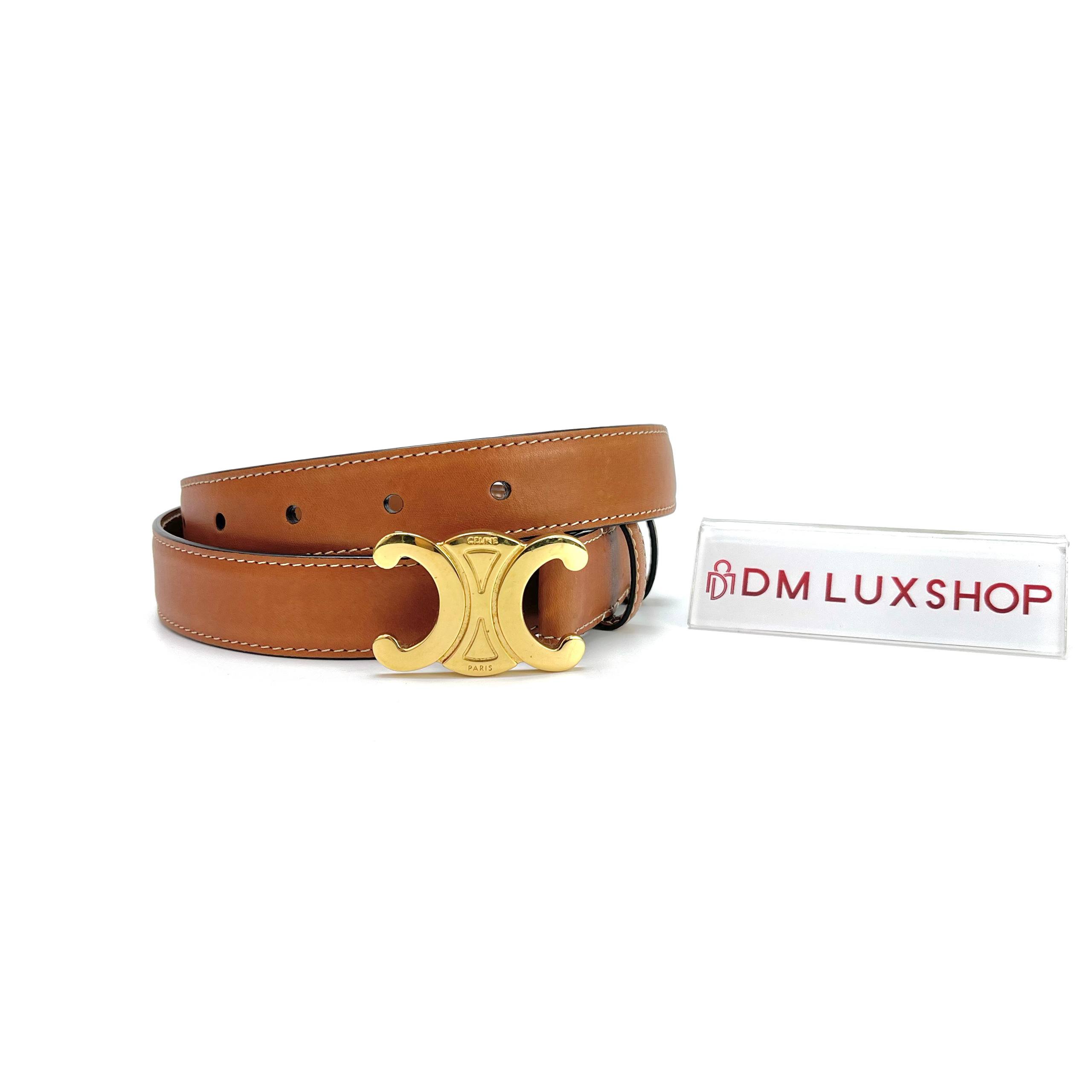 Celine Triomphe Belt 25MM GHW