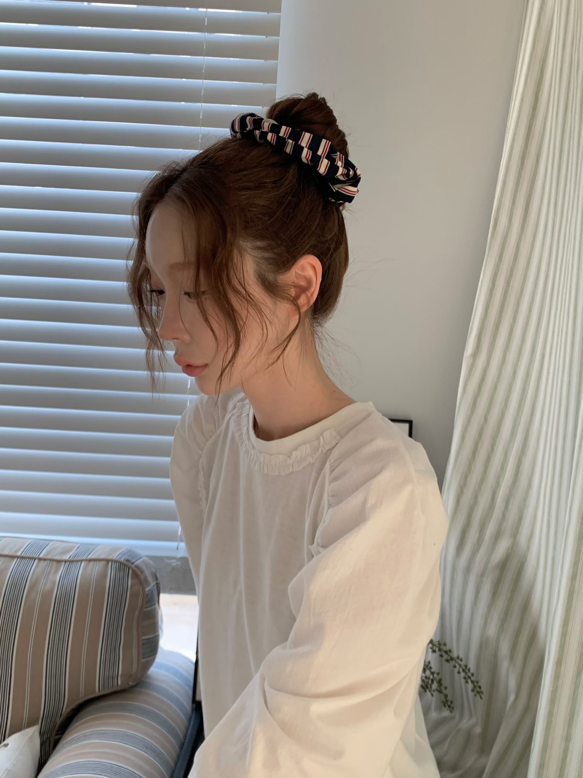 EARLOBE ACC 條紋髮圈 *加購價*