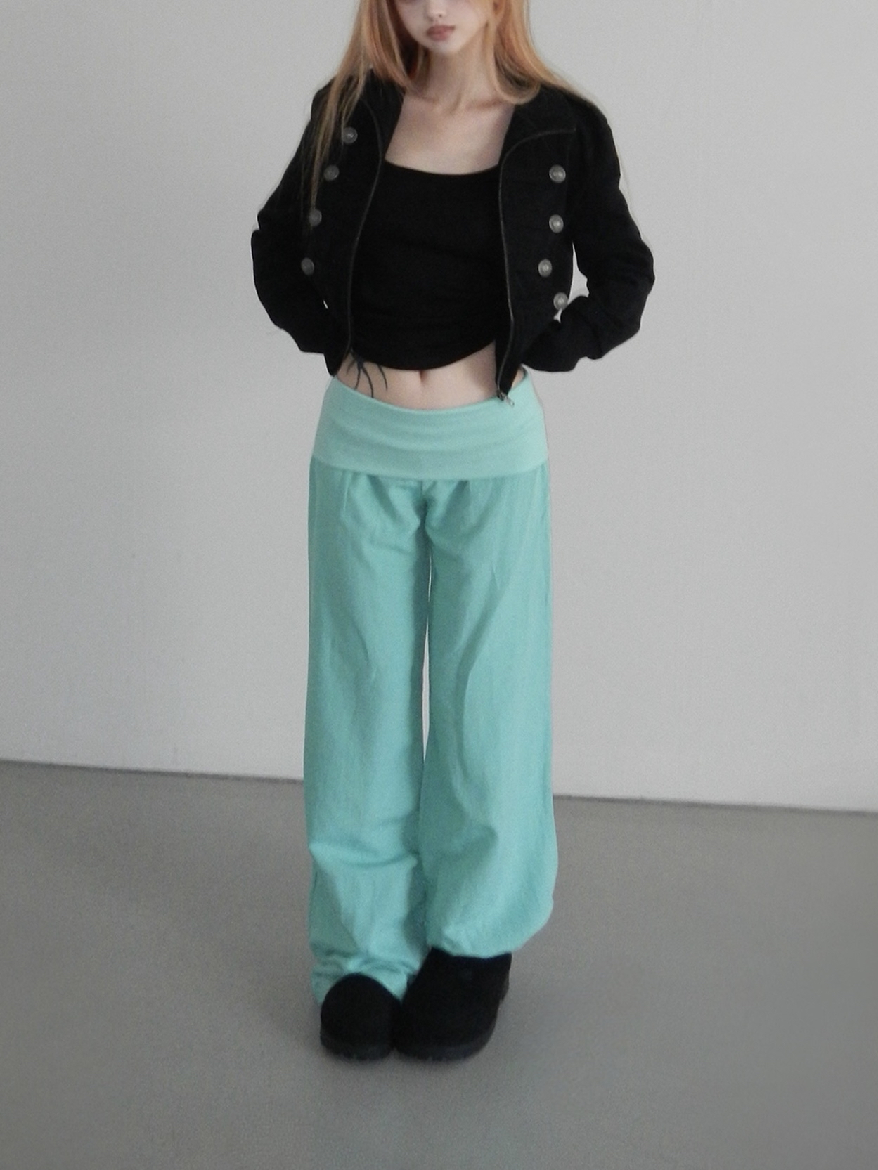 Foldover Wide Leg Pants