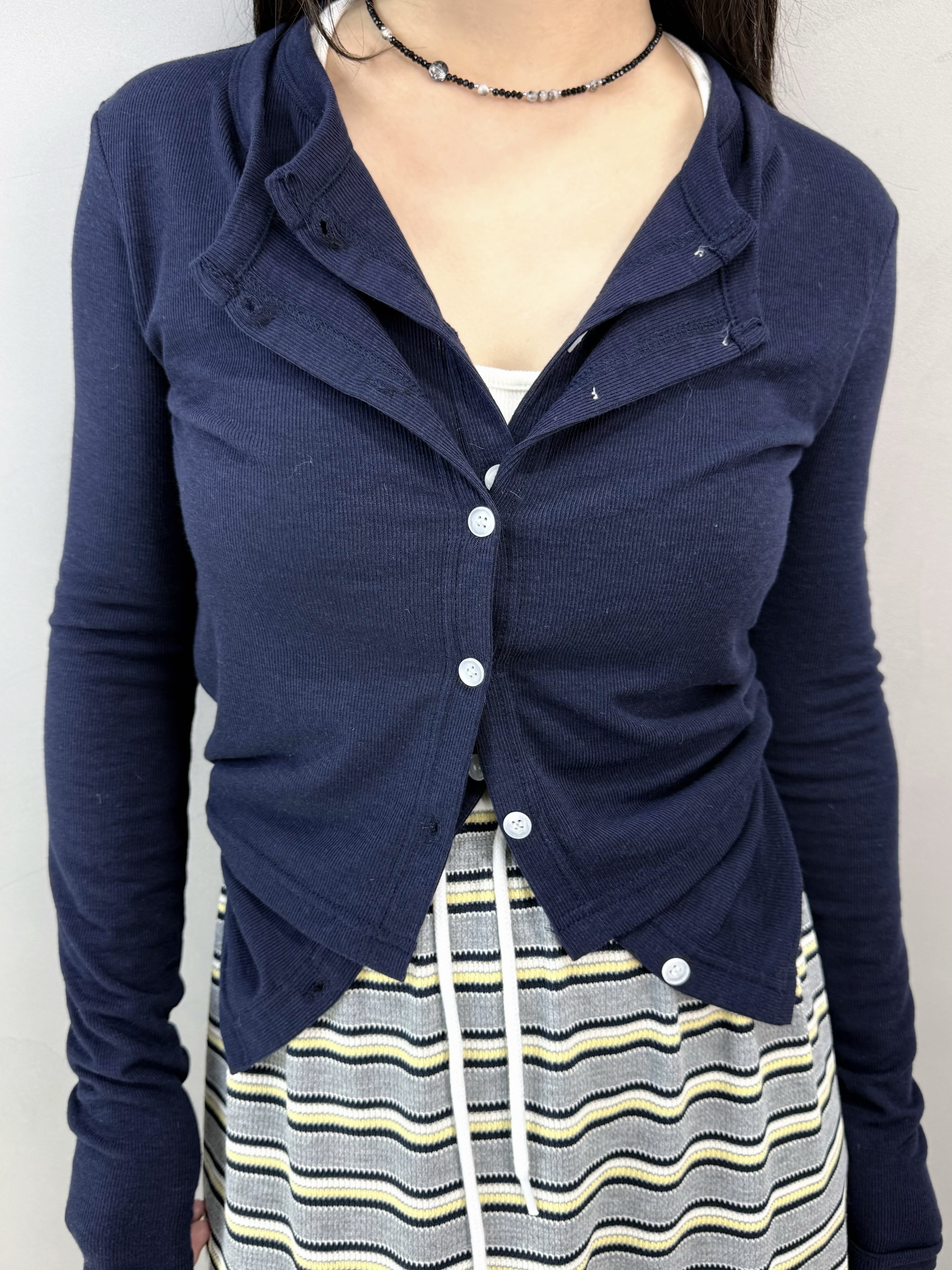 J65 假兩件扣鈕外套