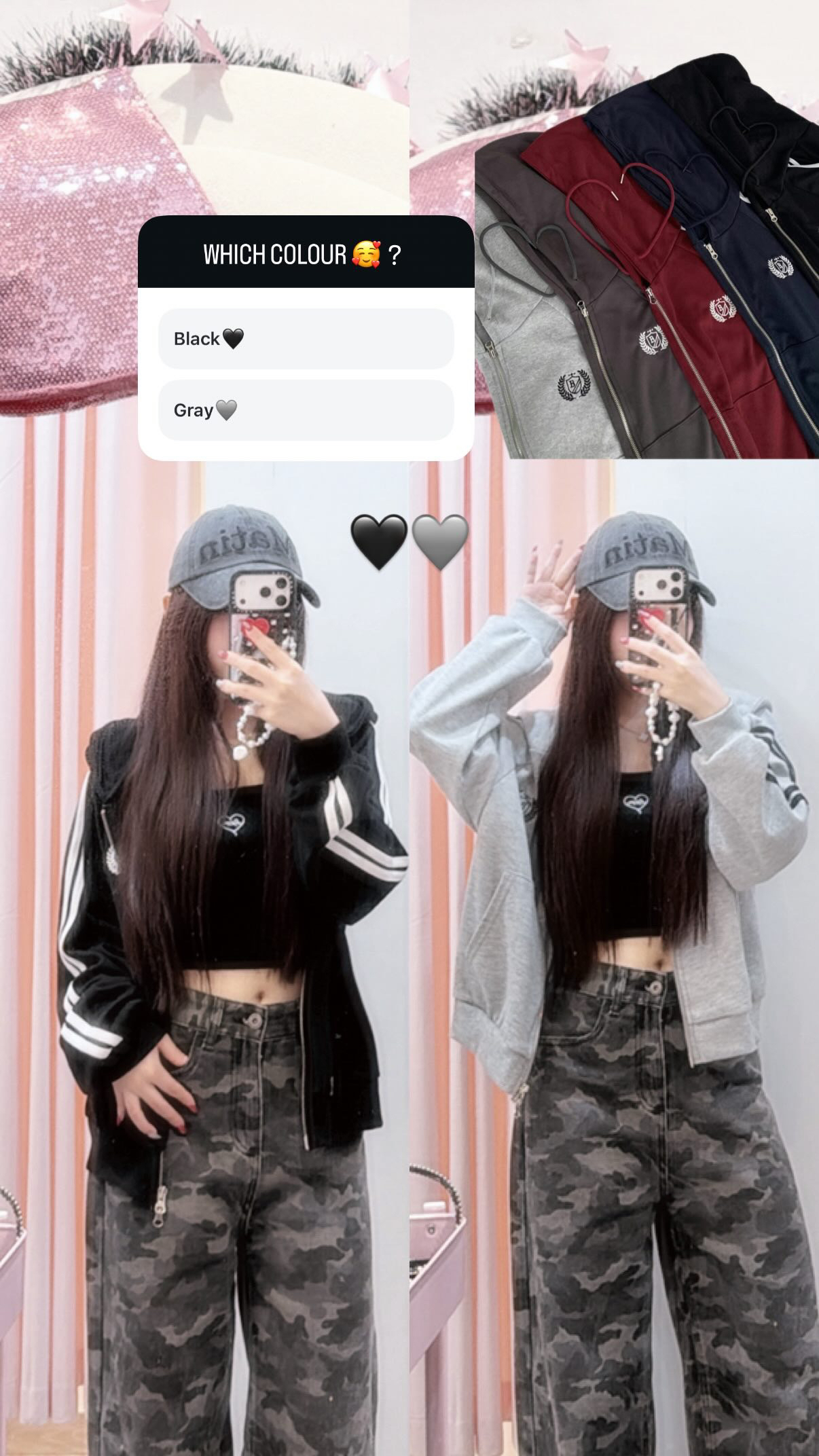 韓國襟章sporty拉鍊jacket