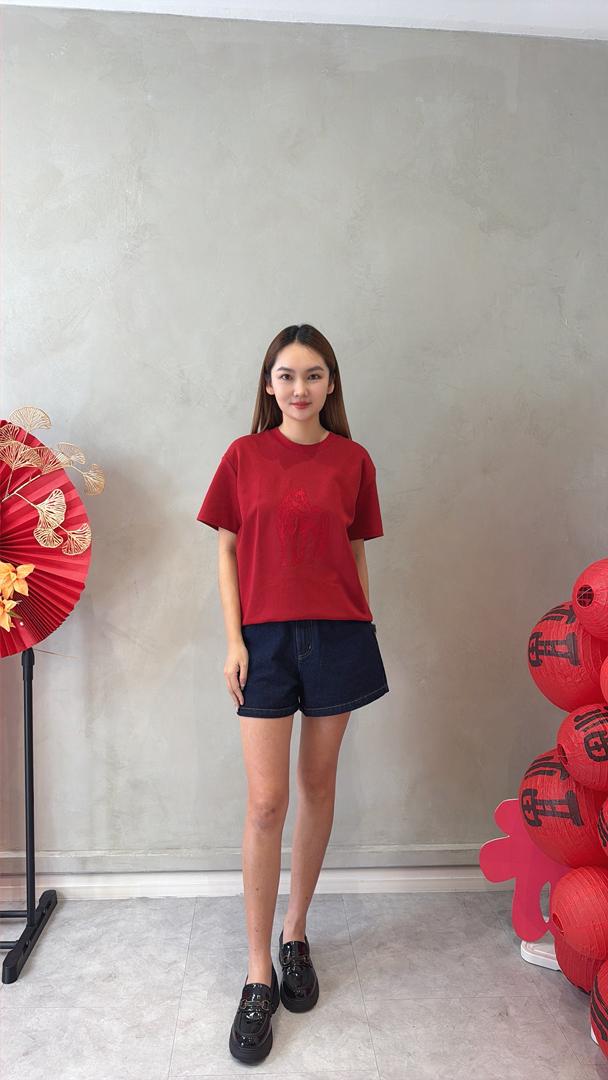 CB2659 HORSE EMBD WOMEN TOP