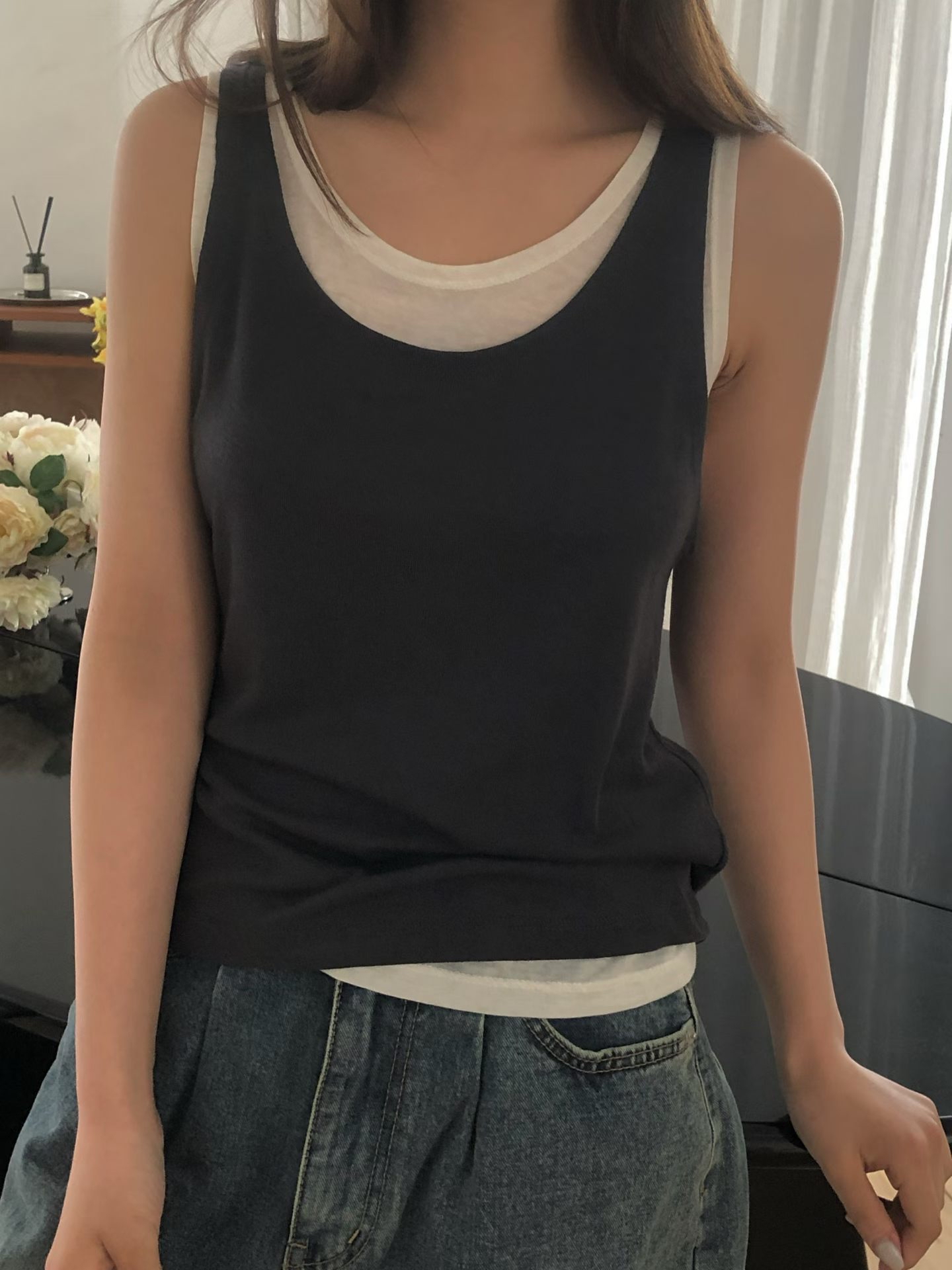 東大門女裝 | 2Layer Sleeveless 