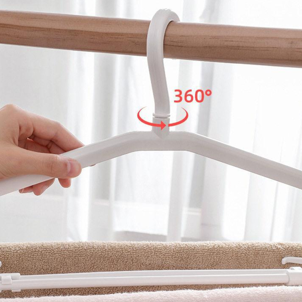 多功能家用伸縮衣架 折疊大衣架 曬被架 被單衣架 2個裝［平行進口］ HK2754