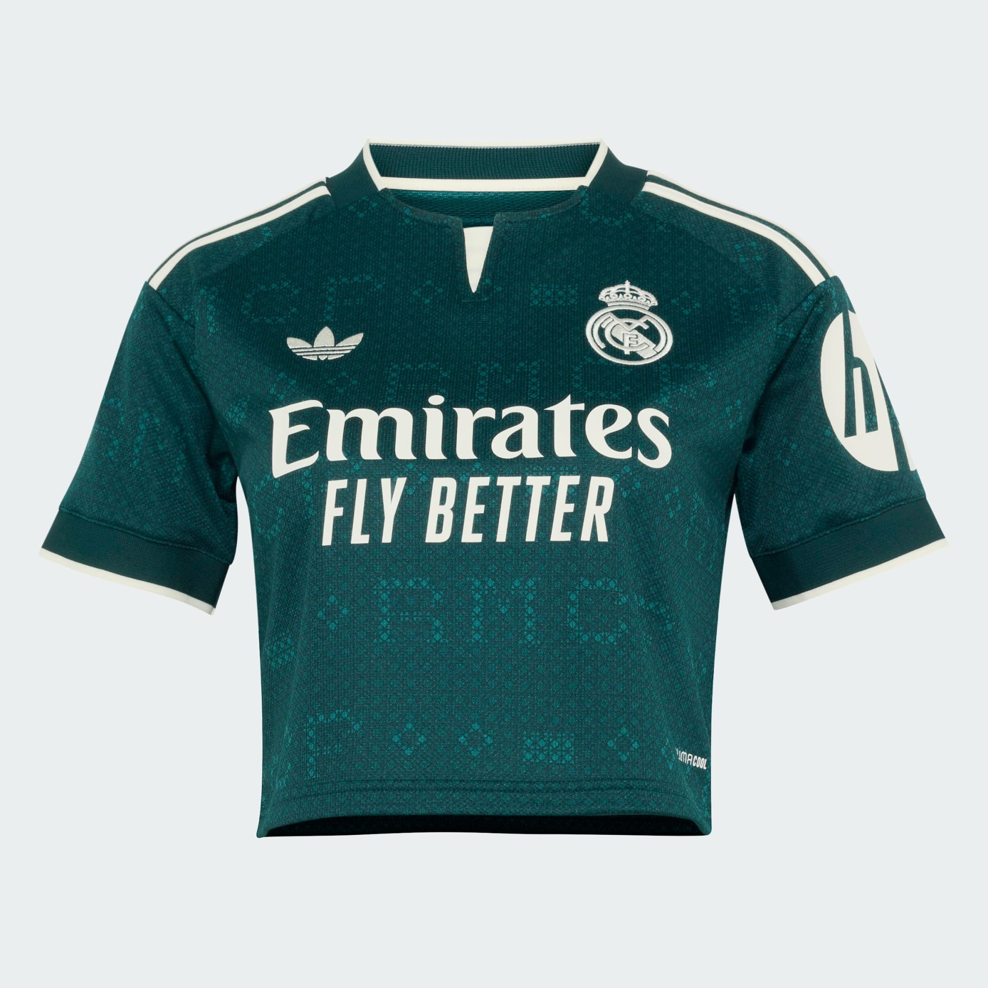 💚典雅的暗綠色調 Adidas Real Madrid 皇家馬德里 2026-27 作客女裝短版球衣 (可加印字章) KC4238