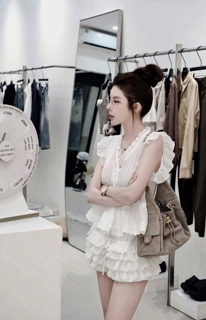 VGU 時尚白色套裝